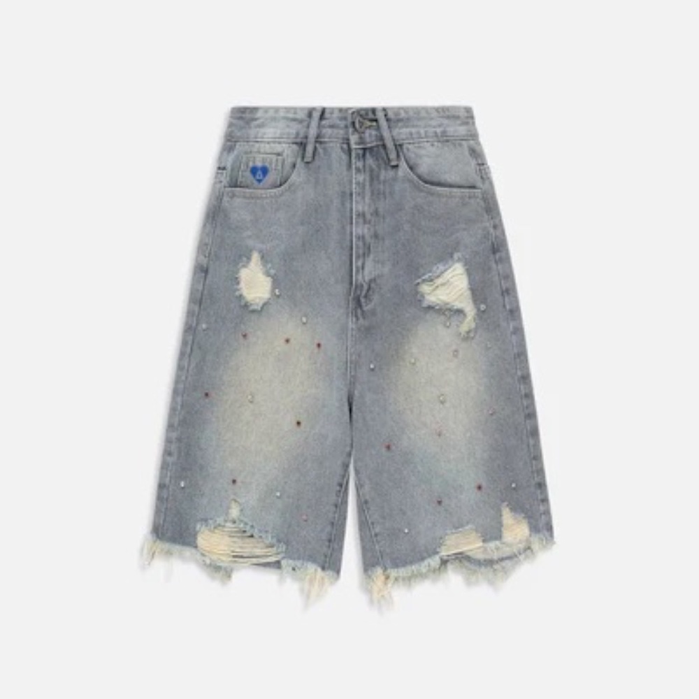 Aelfric Eden Rhinestone Application Jorts size 34
